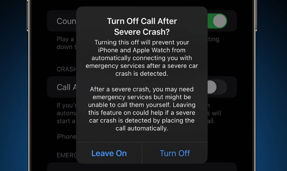 三明苹果14维修分享 iPhone 14 和 Apple Watch 上关闭崩溃检测 